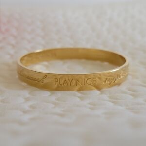 Kate Spade Gold Mom Said So Idiom Bangle Bracelet Classic Timeless Stackable